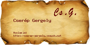 Cserép Gergely névjegykártya
