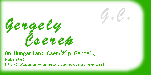 gergely cserep business card